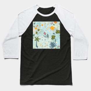 Floral Pattern Baseball T-Shirt